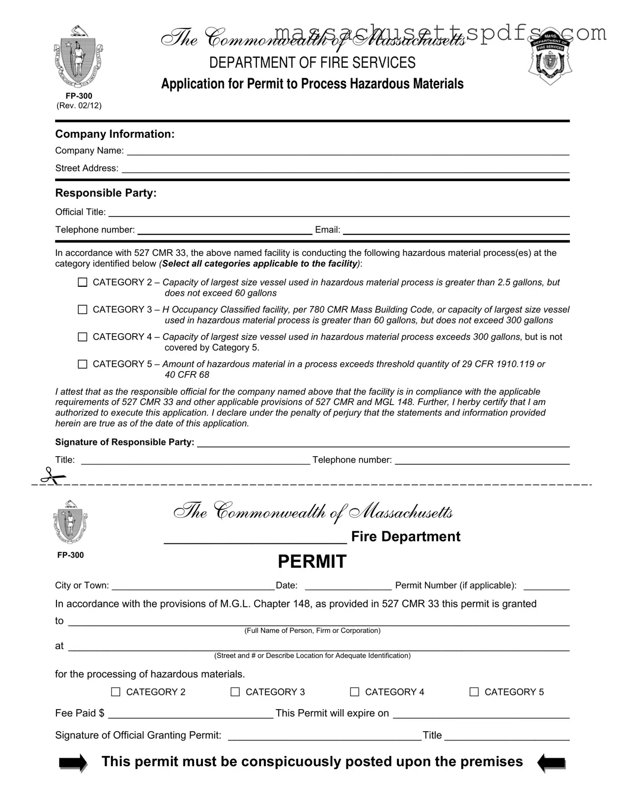 Official Fp 300 Massachusetts Template
