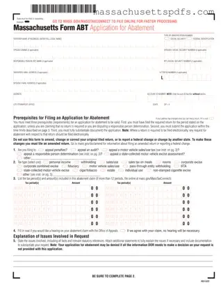 Official Massachusetts Abt Template