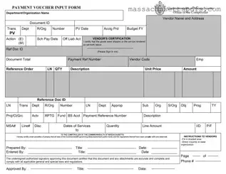 Official Massachusetts Payment Voucher Template